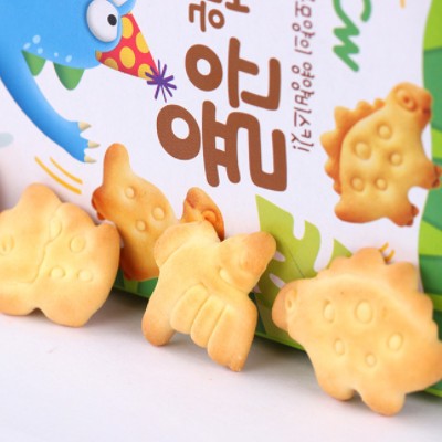 韩国进口青佑恐龙形饼干60g保质期1年奶酪味卡通休闲零食造型饼干图2
