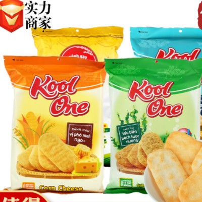 越南KoolOne仙贝米饼 玉米干酪味章鱼海苔味雪饼休闲零食米饼干图3