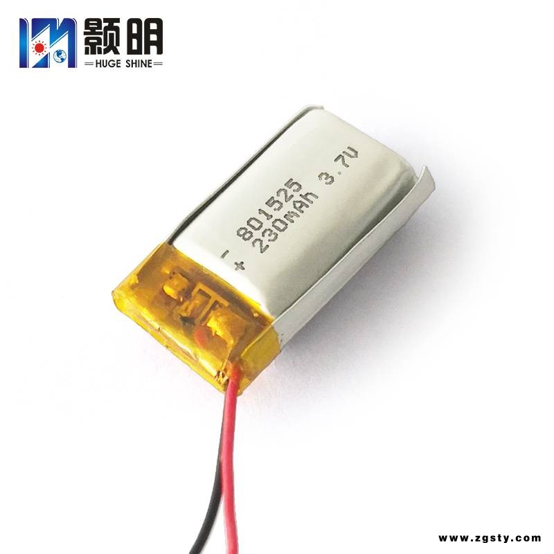颢明HM 801525聚合物锂电池3.7V230mAh智能穿戴成人用品点读笔软包锂电池
