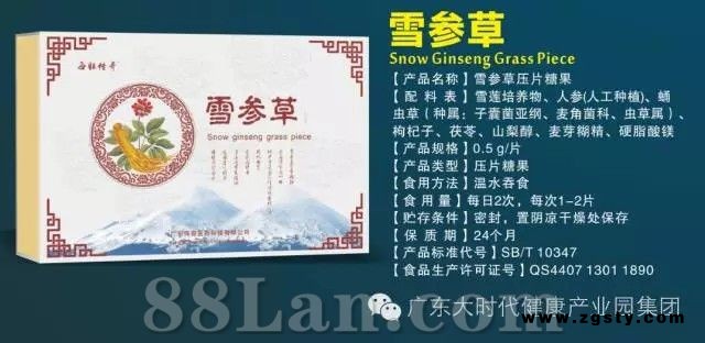 雪参草 招商 OME代加工 诚招大包商