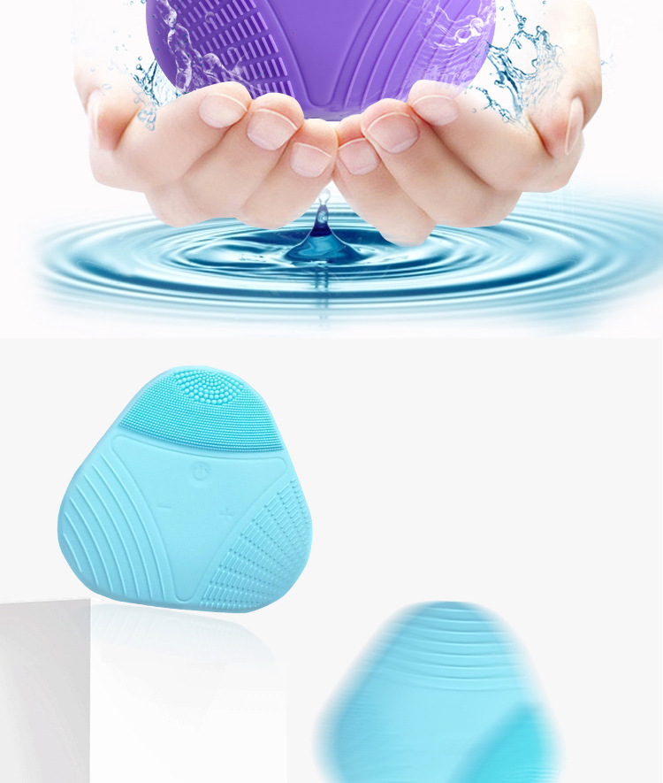 洁面仪 电动硅胶洗脸仪超声波清洁洗脸刷美容充电防水清洁器工厂示例图11